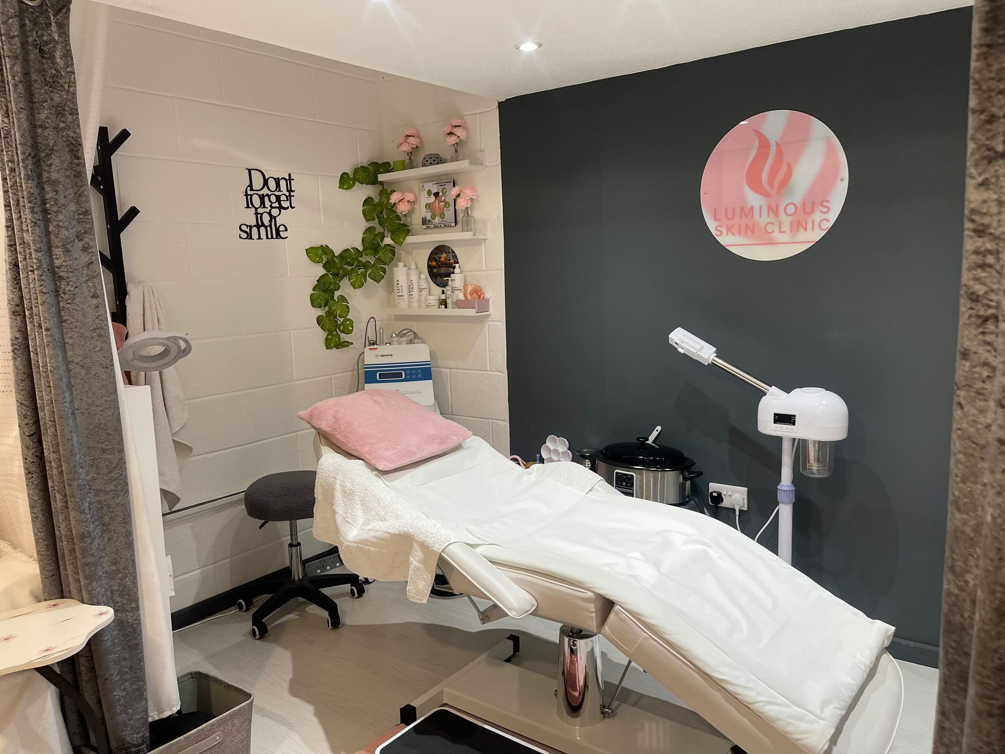 Treatment room at Luminous Skin Clinic